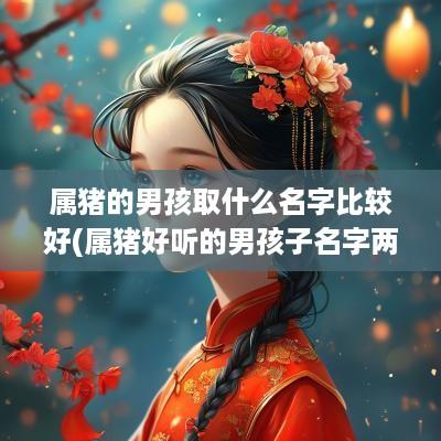 属猪的男孩取什么名字比较好(属猪好听的男孩子名字两个字)