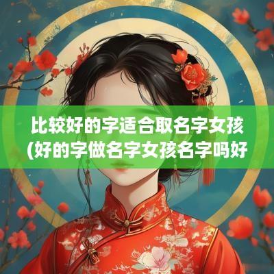 比较好的字适合取名字女孩(好的字做名字女孩名字吗好听吗)
