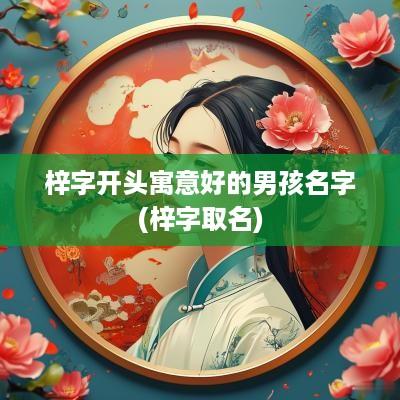 梓字开头寓意好的男孩名字(梓字取名)