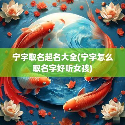 宁字取名起名大全(宁字怎么取名字好听女孩)