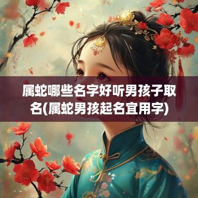 属蛇哪些名字好听男孩子取名(属蛇男孩起名宜用字)