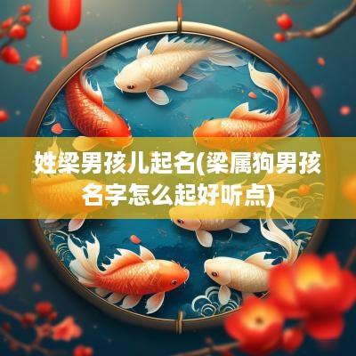 姓梁男孩儿起名(梁属狗男孩名字怎么起好听点)