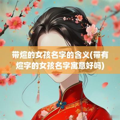 带煊的女孩名字的含义(带有煊字的女孩名字寓意好吗)
