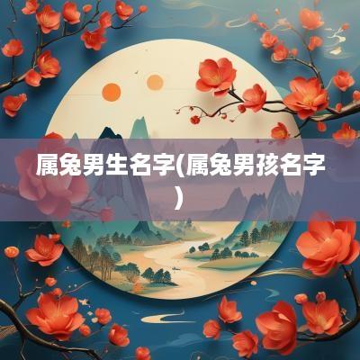 属兔男生名字(属兔男孩名字)