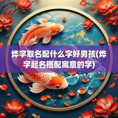 烨字取名配什么字好男孩(烨字起名搭配寓意的字)