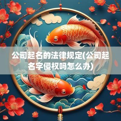 公司起名的法律规定(公司起名字侵权吗怎么办)