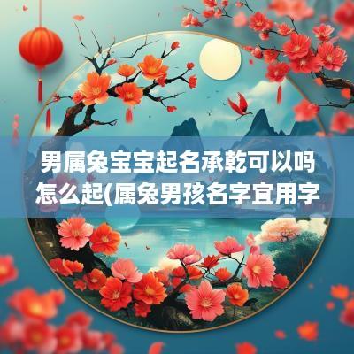 男属兔宝宝起名承乾可以吗怎么起(属兔男孩名字宜用字)