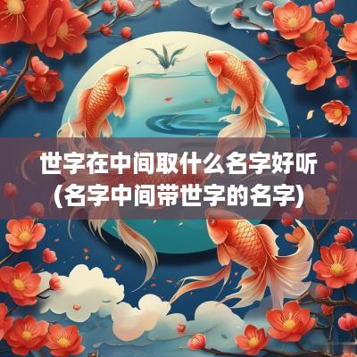 世字在中间取什么名字好听(名字中间带世字的名字)