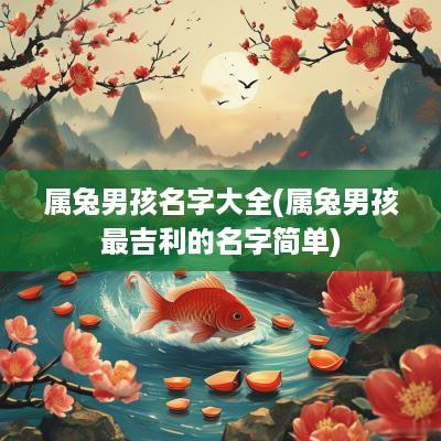 属兔男孩名字大全(属兔男孩最吉利的名字简单)