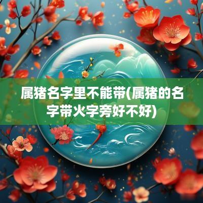 属猪名字里不能带(属猪的名字带火字旁好不好)