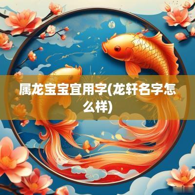 属龙宝宝宜用字(龙轩名字怎么样)