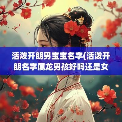 活泼开朗男宝宝名字(活泼开朗名字属龙男孩好吗还是女孩)