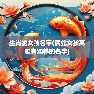生肖蛇女孩名字(属蛇女孩高雅有涵养的名字)