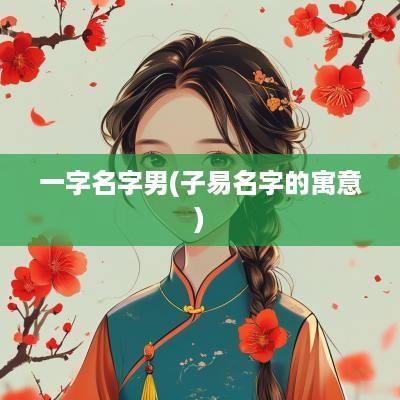一字名字男(子易名字的寓意)