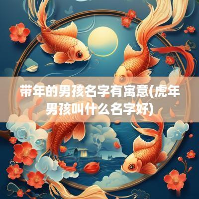 带年的男孩名字有寓意(蛇年男孩叫什么名字好)