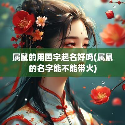属鼠的用国字起名好吗(属鼠的名字能不能带火)