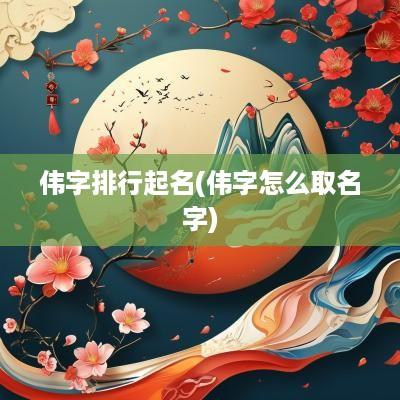 伟字排行起名(伟字怎么取名字)