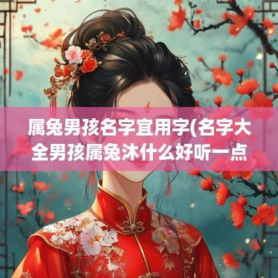 属兔男孩名字宜用字(名字大全男孩属兔沐什么好听一点)
