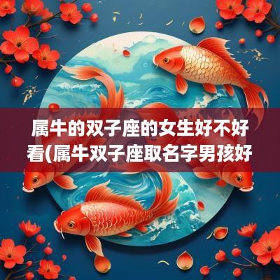 属牛的双子座的女生好不好看(属牛双子座取名字男孩好吗怎么取)