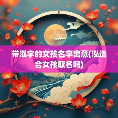 带泓字的女孩名字寓意(泓适合女孩取名吗)