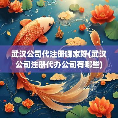 武汉公司代注册哪家好(武汉公司注册代办公司有哪些)