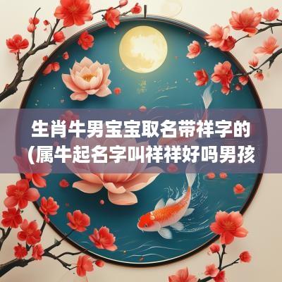 生肖牛男宝宝取名带祥字的(属牛起名字叫祥祥好吗男孩)