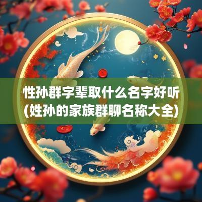 性孙群字辈取什么名字好听(姓孙的家族群聊名称大全)
