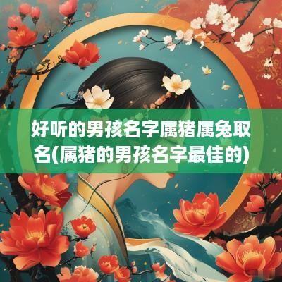 好听的男孩名字属猪属兔取名(属猪的男孩名字最佳的)