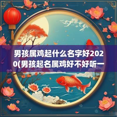 男孩属鸡起什么名字好2025(男孩起名属鸡好不好听一些名字)