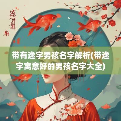 带有逸字男孩名字解析(带逸字寓意好的男孩名字大全)