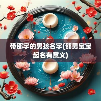 带邵字的男孩名字(邵男宝宝起名有意义)