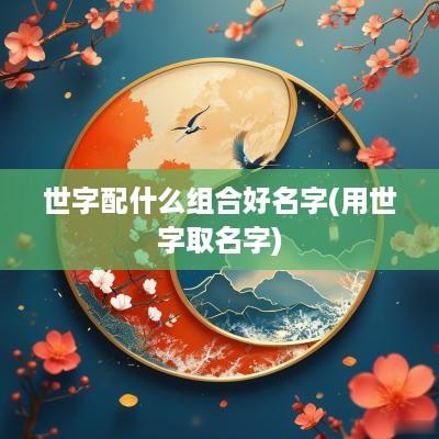 世字配什么组合好名字(用世字取名字)