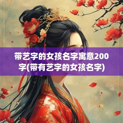 带艺字的女孩名字寓意200字(带有艺字的女孩名字)