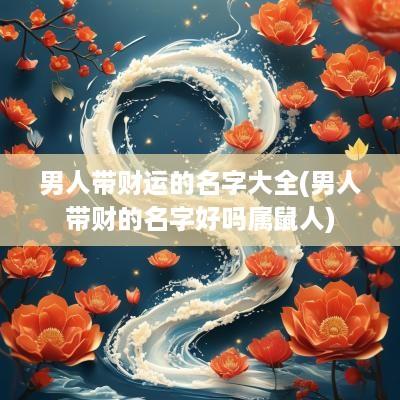 男人带财运的名字大全(男人带财的名字好吗属鼠人)