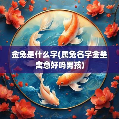 金兔是什么字(属兔名字金垒寓意好吗男孩)