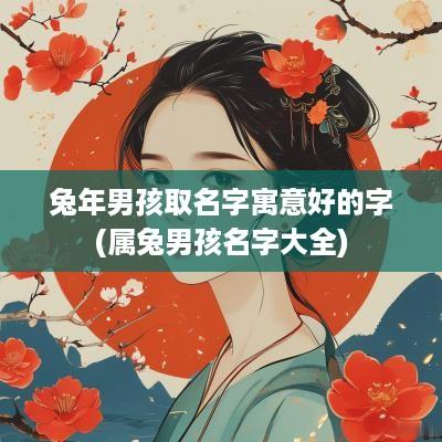 蛇年男孩取名字寓意好的字(属兔男孩名字大全)