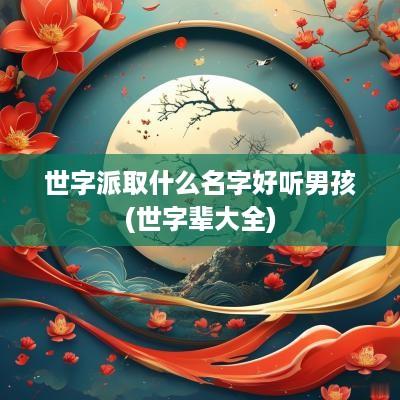 世字派取什么名字好听男孩(世字辈大全)