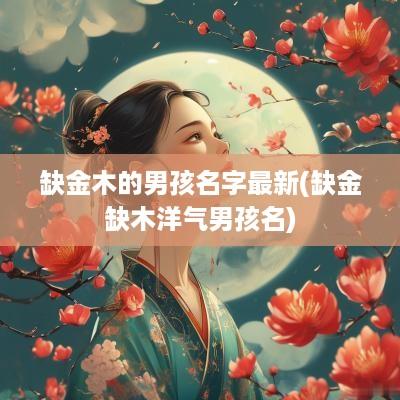 缺金木的男孩名字最新(缺金缺木洋气男孩名)