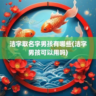 洁字取名字男孩有哪些(洁字男孩可以用吗)