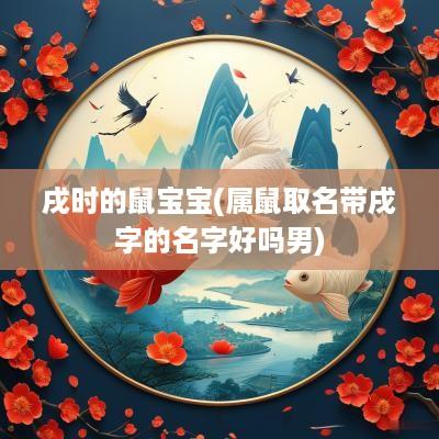 戌时的鼠宝宝(属鼠取名带戌字的名字好吗男)