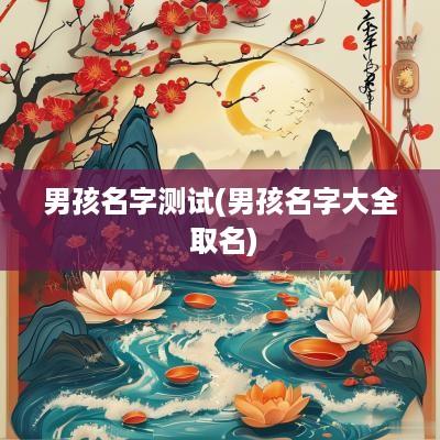男孩名字测试(男孩名字大全 取名)