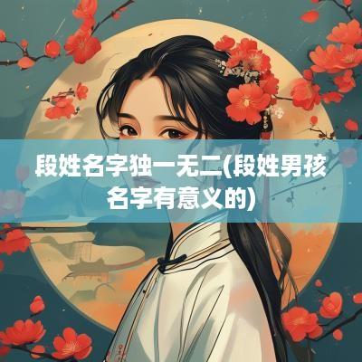 段姓名字独一无二(段姓男孩名字有意义的)