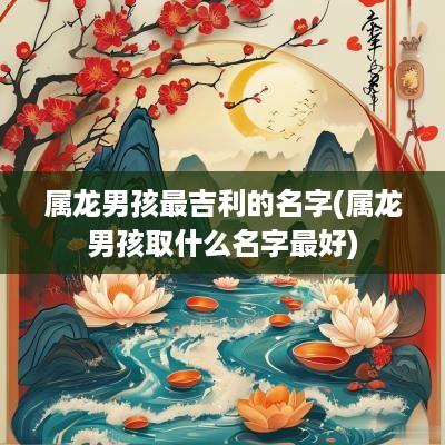 属龙男孩最吉利的名字(属龙男孩取什么名字最好)