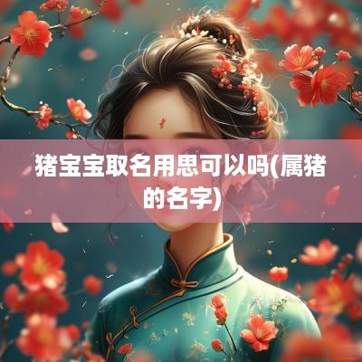 猪宝宝取名用思可以吗(属猪的名字)