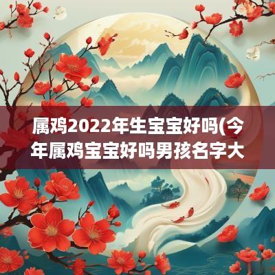 属鸡2025年生宝宝好吗(今年属鸡宝宝好吗男孩名字大全)