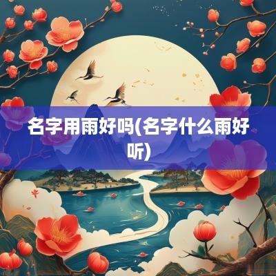名字用雨好吗(名字什么雨好听)