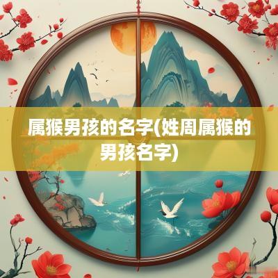 属猴男孩的名字(姓周属猴的男孩名字)