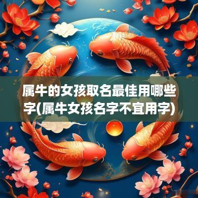 属牛的女孩取名最佳用哪些字(属牛女孩名字不宜用字)