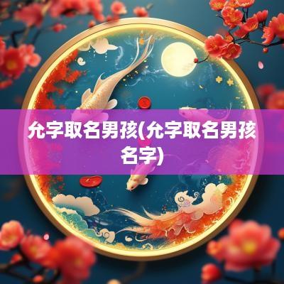允字取名男孩(允字取名男孩名字)