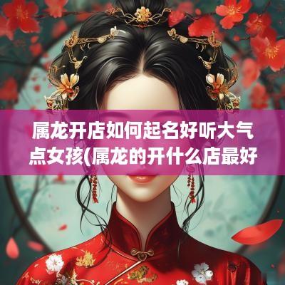 属龙开店如何起名好听大气点女孩(属龙的开什么店最好)